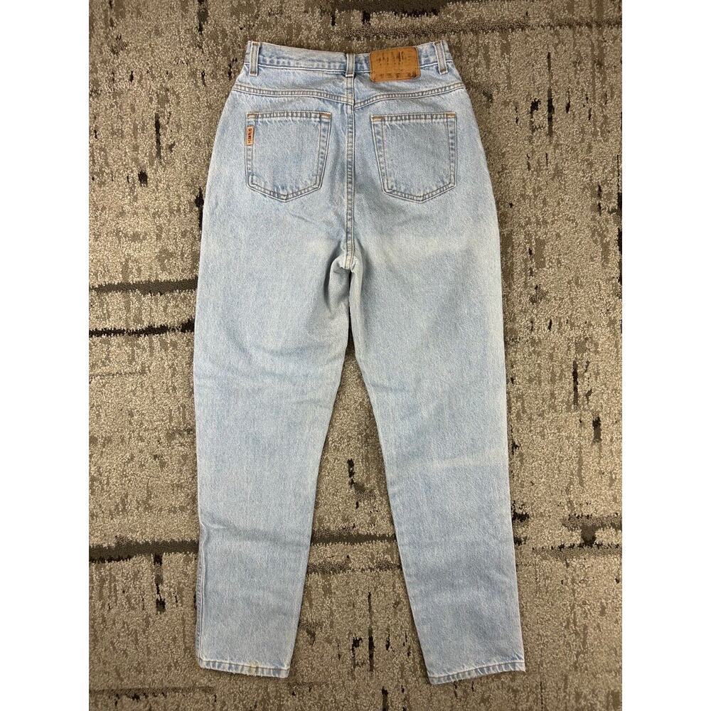 Vintage 80s GITANO Denim Light Wash Tapered Mom Blue Jeans Women's 10 Tall Long